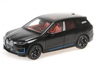 BMW iX - 2022 - BLACK METALLIC Minichamps 1:18 Metallmodell mit zu öffnenden Türen und Haube(n)