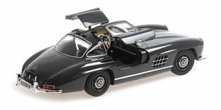 MERCEDES-BENZ 300 SL (W198) - 1955 - DARK GREY Minichamps 1:18 Metallmodell (Türen zu öffnen!)