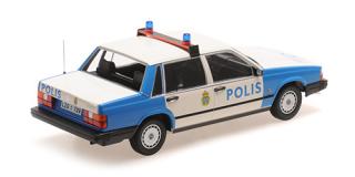 VOLVO 740 GL - 1986 - POLIS SWEDEN Minichamps 1:18 Metallmodell, Türen, Motorhaube... nicht zu öffnen