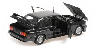 BMW M3 (E30) - 1987 - BLACK METALLIC Minichamps 1:18 Metallmodell (Türen, Motorhaube, Kofferraum zu öffnen!)