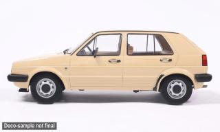 VW Golf II, beige, 1983 mit Stahlfelgen MCG 1:18 Metallmodell, Türen und Hauben nicht zu öffnen