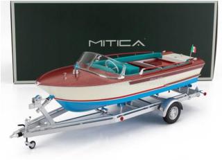 RIVA JUNIOR (1966) - MOTORBOAT with trailer (sea blue interieur) MITICA 1:18