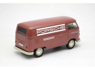 Volkswagen T1 Bus \"Porsche Renndienst\"  rot Welly 1:18