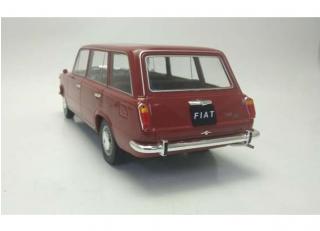 Fiat 124 Familiare 1972  monza red/ brown interior Triple9 Collection 1:18