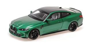 BMW M4 - 2024 - GREEN METALLIC Minichamps 1:18 Metallmodell mit zu öffnenden Hauben und Türen!
