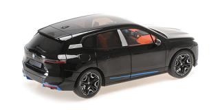 BMW iX - 2022 - BLACK METALLIC Minichamps 1:18 Metallmodell mit zu öffnenden Türen und Haube(n)