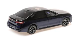 BMW i7 M70 (G70) - 2024 - BLUE METALLIC/BLACK METALLIC Minichamps 1:18 Metallmodell mit zu öffnenden Hauben und Türen!