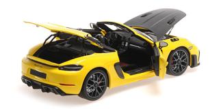 PORSCHE SPYDER RS - 2024 - YELLOW W/ WEISSACH PACKAGE Minichamps 1:18 Metallmodell mit zu öffnenden Türen und Haube(n)