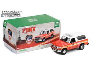 Ford Bronco 1996  *FDNY The Official Fire Department City of New York*, red/white/orange