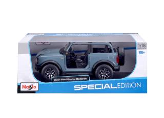 Ford Bronco 2021, no doors (badlands) blue Maisto 1:18 Metallmodell