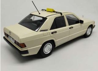 Mercedes 190 W201 1993  Taxi Germany, creme Triple9 1:18 (Türen, Motorhaube... nicht zu öffnen!)