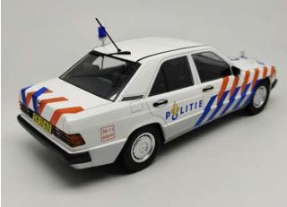 Mercedes 190 W201 1993 Dutch Police, white/orange/blue Triple9 1:18 (Türen, Motorhaube... nicht zu öffnen!)