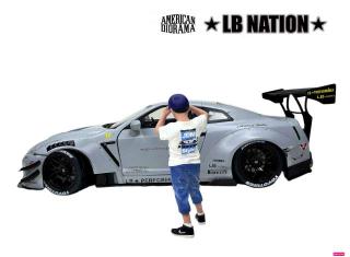 Figur Liberty Walk *LB NATION* - 6 American Diorama 1:18 (Auto nicht enthalten!)