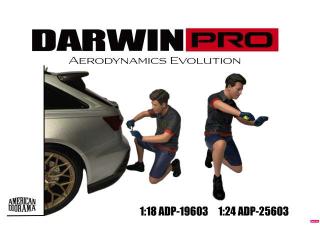 DarwinPro x Teckwrap Figur - 3 American Diorama 1:18 (Auto nicht enthalten!)