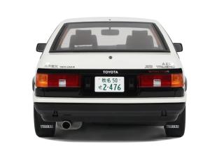 TOYOTA SPRINTER TRUENO AE86 WHITE 1985 mit aufgeklapten Scheinwerfern OttO mobile 1:18 Resinemodell (Türen, Motorhaube... nicht zu öffnen!)