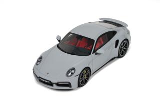 PORSCHE 911 (992) TURBO S 2020 CRAYON GREY GT Spirit 1:18 Resinemodell (Türen, Motorhaube... nicht zu öffnen!)