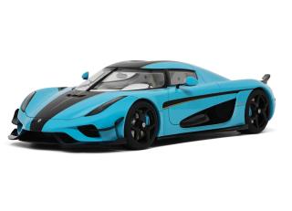 KOENIGSEGG REGERA 2018 BABY BLUE GT Spirit 1:18 Resinemodell (Türen, Motorhaube... nicht zu öffnen!)