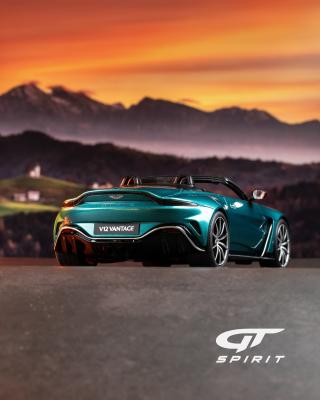 ASTON MARTIN V12 VANTAGE ROADSTER TAYOS TURQUOISE GT Spirit 1:18 Resinemodell (Türen, Motorhaube... nicht zu öffnen!)