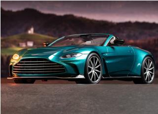 ASTON MARTIN V12 VANTAGE ROADSTER TAYOS TURQUOISE GT Spirit 1:18 Resinemodell (Türen, Motorhaube... nicht zu öffnen!)