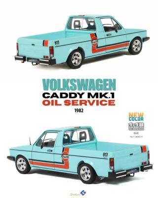 VOLKSWAGEN CADDY MK.1 OIL SERVICE BLUE 1982 S1803514 Solido 1:18 Metallmodell