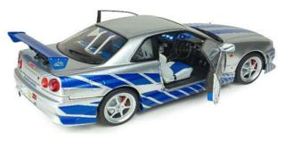 NISSAN SKYLINE GT-R (BNR34) 2FAST2FURIOUS BRIAN S1804315A Solido 1:18 Metallmodell