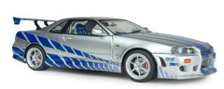 NISSAN SKYLINE GT-R (BNR34) 2FAST2FURIOUS BRIAN S1804315A Solido 1:18 Metallmodell