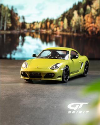 PORSCHE CAYMAN R 2012 PERIDOT METALLIC  GT Spirit 1:18 Resinemodell (Türen, Motorhaube... nicht zu öffnen!)