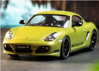 PORSCHE CAYMAN R 2012 PERIDOT METALLIC  GT Spirit 1:18 Resinemodell (Türen, Motorhaube... nicht zu öffnen!)