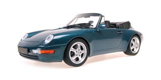 PORSCHE 911 (993) CABRIOLET - 1994 - GREEN METALLIC Minichamps 1:18 Metallmodell, Türen, Motorhaube... nicht zu öffnen