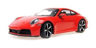 PORSCHE 911 (992.2) CARRERA COUPE - 2024 - RED Minichamps 1:18 Metallmodell, Türen, Motorhaube... nicht zu öffnen