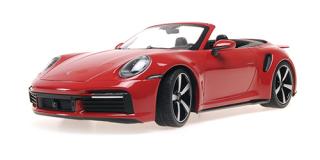 PORSCHE 911 (992) TURBO S CABRIOLET – 2020 – RED Minichamps 1:18 Metallmodell, Türen, Motorhaube... nicht zu öffnen