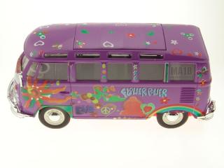 VW Bus Samba Hippie-Line purple (Flower Power) Maisto 1:25