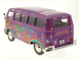 VW Bus Samba Hippie-Line purple (Flower Power) Maisto 1:25