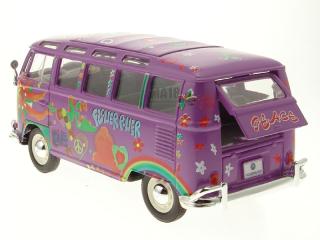VW Bus Samba Hippie-Line purple (Flower Power) Maisto 1:25