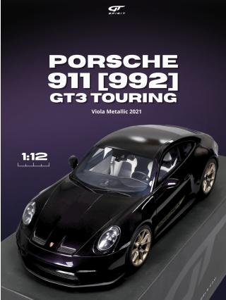 PORSCHE 911 [992] GT3 TOURING PURPLE 2021 GT Spirit 1:12 Resinemodell (Türen, Motorhaube... nicht zu öffnen!)