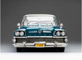 Buick Limited Riviera coupe 1958 *platinum collection*, glacier white/dark turquoise poly SunStar Metallmodell 1:18