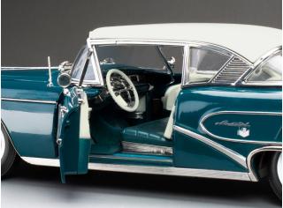 Buick Limited Riviera coupe 1958 *platinum collection*, glacier white/dark turquoise poly SunStar Metallmodell 1:18
