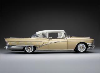 Buick Limited Riviera coupe 1958  *platinum collection*, glacier white/gold mist SunStar Metallmodell 1:18