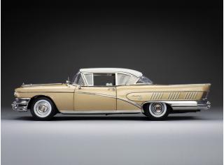 Buick Limited Riviera coupe 1958  *platinum collection*, glacier white/gold mist SunStar Metallmodell 1:18