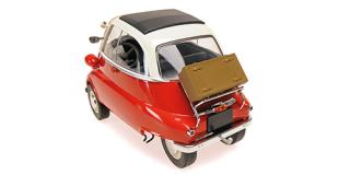 BMW ISETTA - 1955 - WHITE/RED Minichamps 1:18 Metallmodell mit zu öffnenden Hauben und Türen!
