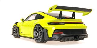 PORSCHE 911 (992) GT3RS - 2023 - ACID GREEN W BLACK WHEELS Minichamps 1:18 Metallmodell mit zu öffnenden Türen und Haube(n)