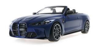 BMW M4 CABRIOLET - 2020 - MATT BLUE METALLIC Minichamps 1:18 Metallmodell, Türen, Motorhaube... nicht zu öffnen