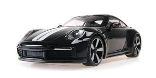 PORSCHE 911 (992) SPORT CLASSIC – 2022 – BLACK Minichamps 1:18 Metallmodell, Türen, Motorhaube... nicht zu öffnen