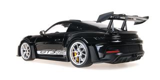 PORSCHE 911 (992) GT3RS – 2023 – BLACK W/ SILVER WHEELS & DECOR Minichamps 1:18 Metallmodell