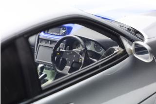 Nissan Skyline R34 GT-R 2001 \"Fast & Furious\" (Silver/Blue Stripes) Kyosho 1:12 Metallmodell