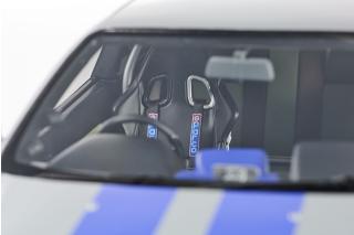 Nissan Skyline R34 GT-R 2001 \"Fast & Furious\" (Silver/Blue Stripes) Kyosho 1:12 Metallmodell