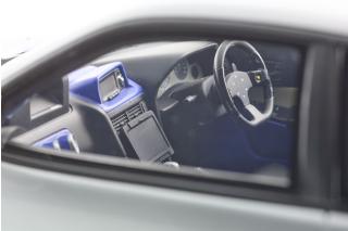 Nissan Skyline R34 GT-R 2001 \"Fast & Furious\" (Silver/Blue Stripes) Kyosho 1:12 Metallmodell