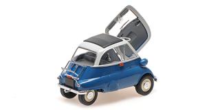BMW ISETTA - 1955 - BLUE/WHITE Minichamps 1:18 Metallmodell mit zu öffnenden Hauben und Türen!