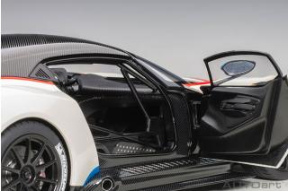 ASTON MARTIN VULCAN 2015 (STRATUS WHITE/BLUE STRIPES) (COMPOSITE MODEL/FULL OPENINGS)  AUTOart 1:18