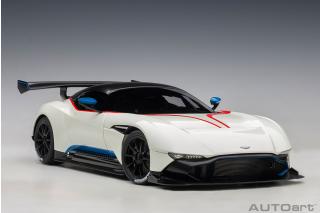 ASTON MARTIN VULCAN 2015 (STRATUS WHITE/BLUE STRIPES) (COMPOSITE MODEL/FULL OPENINGS)  AUTOart 1:18
